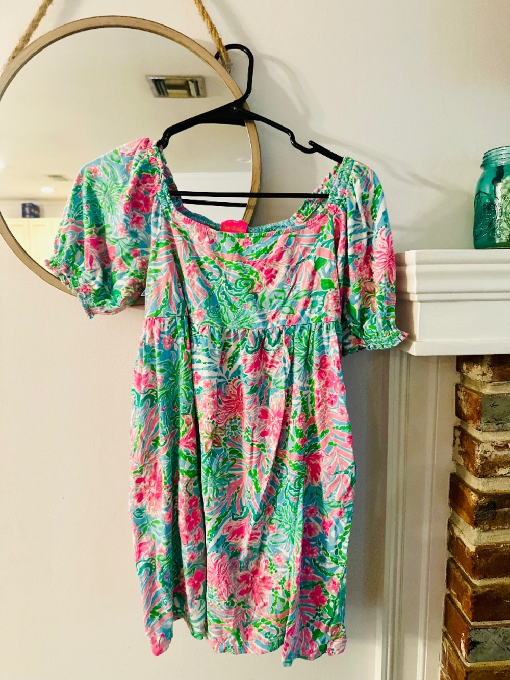 Lilly Pulitzer Girls Floral Dress Size XL 12/14